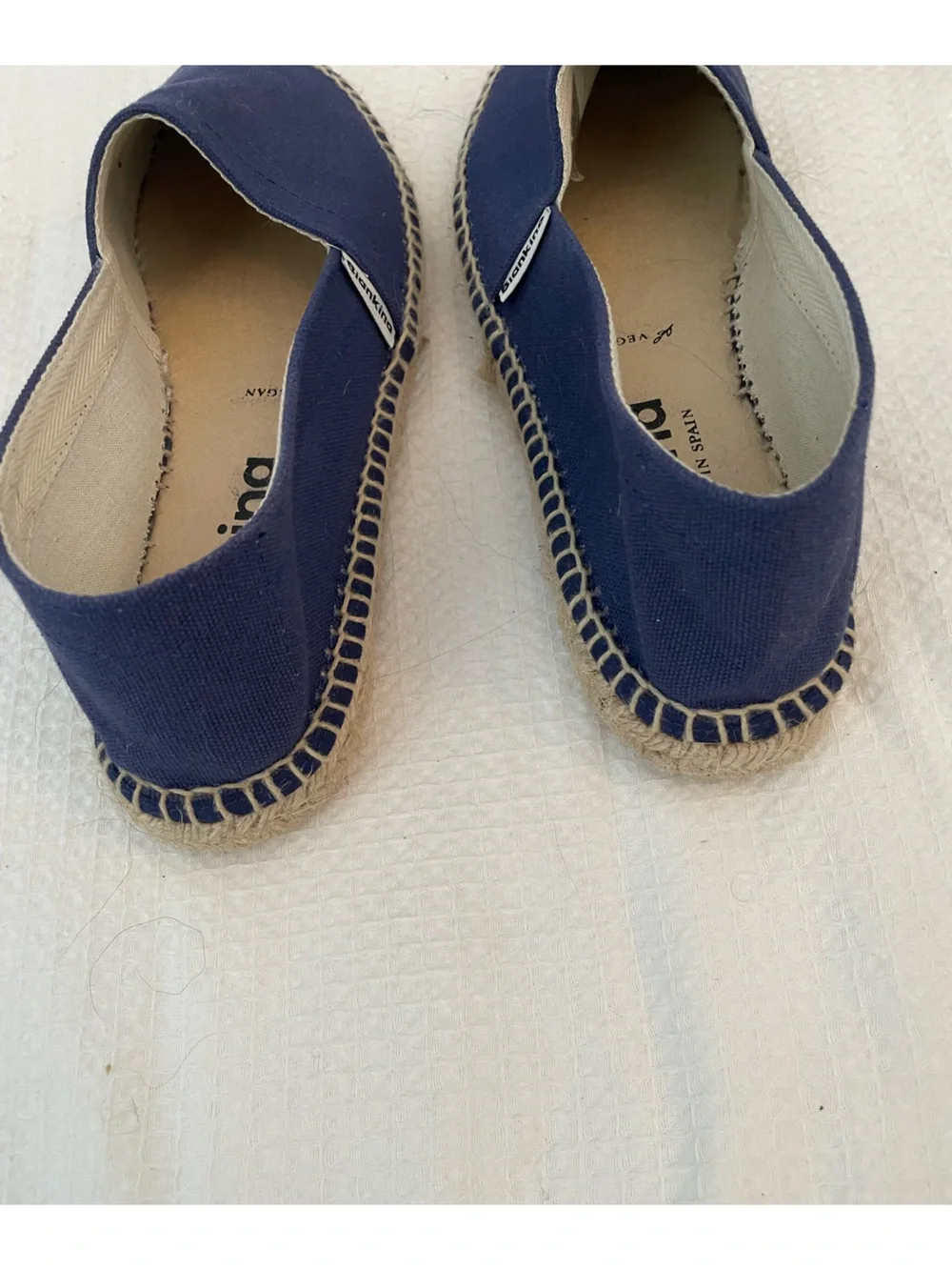 Biankina Navy Canvas Espadrille Flats